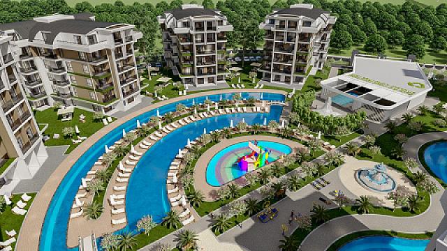 New luxury complex with modern apartments and a unique landscaped garden